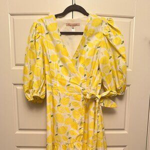 Hutch Lemon wrap dress